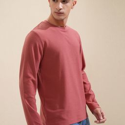 HIGHLANDER Men Solid Round Neck Cotton Relaxed Fit T-Shirt-image-59