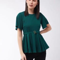 Miss Chase Green Relaxed Fit Top-image-72