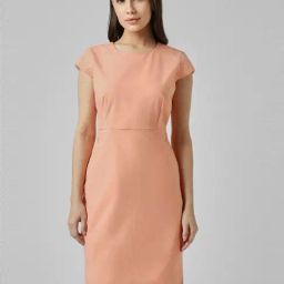 Van Heusen Peach Shift Dress-image-98