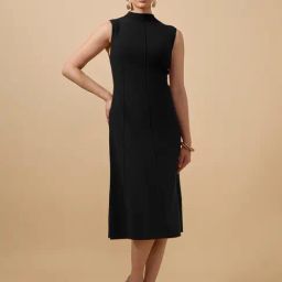 Showoff Black Regular Fit Dress-image-91