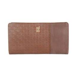 Baggit Brown Textured Small Bi-Fold Wallet for Women-96