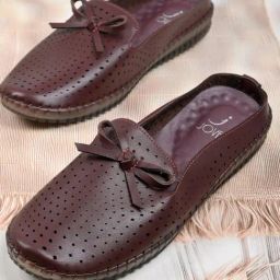 Jove Women's Maroon Mule Shoes-image-63