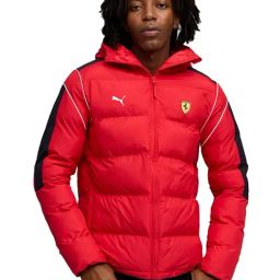 Puma Ferrari Red Regular Fit Solid Jacket-image-115