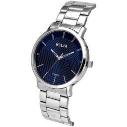 Helix By Timex Blue Round Dial Analog Stainless Steel Men Watch - TW053HG00 image 2