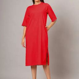 BRINNS Red Midi Dress-16