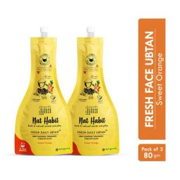 Nat Habit Sweet Orange Fresh Daily Ubtan Face Pack - Pack of 2-image-23
