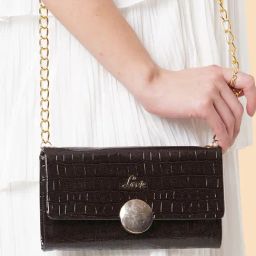 Lavie Brown Textured Medium Sling Handbag-40