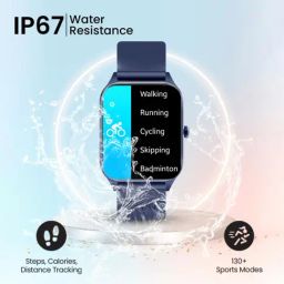EVM EnWrist Bluetooth Calling Smartwatch with 1.96 inch BIG Screen & IP67 Rating (Blue) image 5