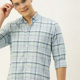Mast & Harbour Men Standard Opaque Checked Casual Pure Cotton Shirt-picture-17