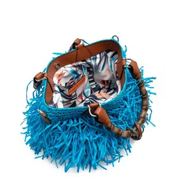HIE Fringed Structured Handheld Bag image 5