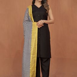 MINGORA Women Regular Kurta with Trousers & With Dupatta-image-64