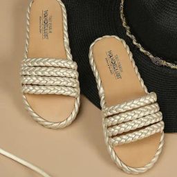 Tao Paris Women's Milan Gold Casual Sandals-image-31