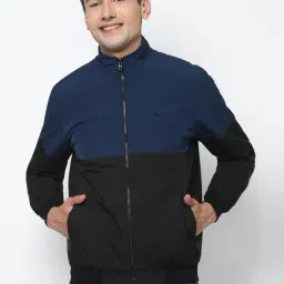 Allen Solly Black Regular Fit Colour Block Jacket-image-62