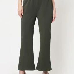 Office & You Olive Regular Fit Mid Rise Trousers-image-39