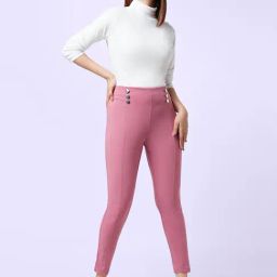 YU by Pantaloons Pink High Rise Tights-image-57