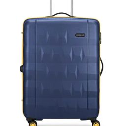 Aristocrat Midnight Blue Comet Textured Large Hard Checked Luggage-36