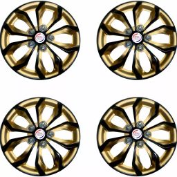 Auto Pearl GoRv10 R12 304.8 mm (12 Inch) PPress Type Wheel Hubcap with Retention Ring Glossy Golden Reverse Wheel Cover for Universal for Car Universal for Car (Set of 4)-image-98