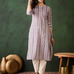 Sangria PRINTED FLORAL KURTA-picture-32