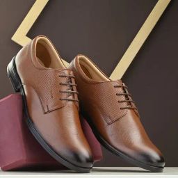 Clog London Men's Tan Derby Shoes-image-56