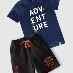 CODEZ Boys Printed T-shirt with Shorts image 1