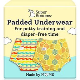 SuperBottoms Padded Potty Training Unisex Underwear| (Size 1 (1-2 Years), Bum twister- Hexy flexy-image-2