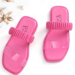 Hola Bonita Party Wear Slip On Sandal Solid Colour - Pink-picture-20