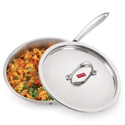 HAZEL Triply Stainless Steel Induction Bottom Fry Pan With Stainless Steel Lid, 1.5 Litre, 22 cm-picture-2