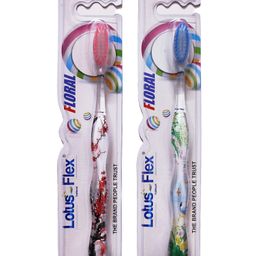 Yunicorn Max Floral Design Toothbrush Pack of 2  (Colour may vary)-22