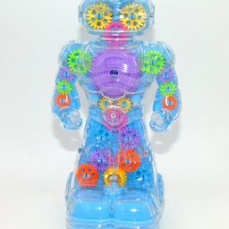 AKN TOYS Transparent Musical Gear Robot Toys for Kids with Bump & Go Action for Kids Light & Sound Toys (Color May Vary)-18