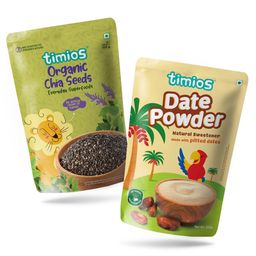 timios 100% Organic Immunity Booster Chia Seeds & 100% Organic Date Powder - 100 g Each-63