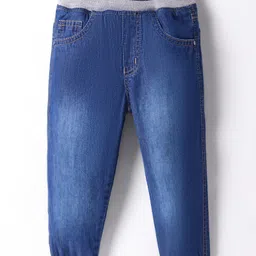 JASH KIDS Denim Knit Full Length Washed Jeans - Blue-picture-49