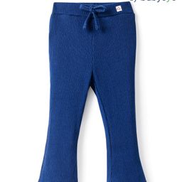 Babyoye 100% Cotton Knit Full Length Solid ColourBoot Cut Leggings - Navy-picture-28