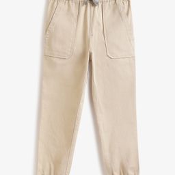 Campana Cotton Elastane Solid Jogger Pant - Beige-image-99