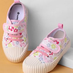 Cute Walk by Babyhug Casual Shoes with Velcro Closure & Floral Print - Pink-picture-13