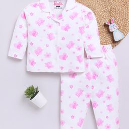 YK X Tinyo Infant Girls Barbie Printed Pure Cotton Night suit-picture-7