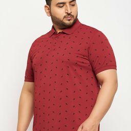 AUXAMIS Men Printed Polo Collar Pockets T-shirt-image-52