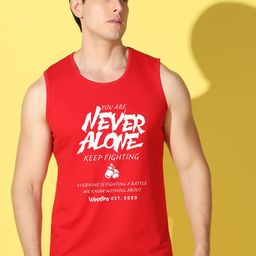 WOOSTRO Printed Gym Innerwear Vest VWS26 ALONE RED-image-22