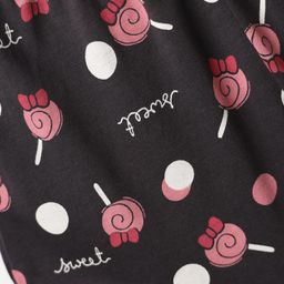 CUCUMBER Sinker Knit Above Knee Length Shorts With Candy & Text Print Print - Charcoal Grey image 3