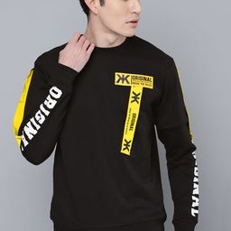 Kook N Keech Men Black Solid Sweatshirt-image-11