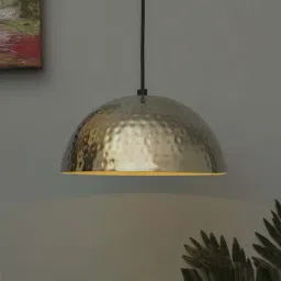 Homesake Nickel Classic Half Globe Metal Pendant Light - Set of 1-image-18