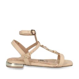 Bagatt Women's Glaze Beige Ankle Strap Sandals-image-64