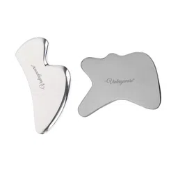 Vintageware Set Of 2 Skin Boosting Stainless Steel Gua Sha-18