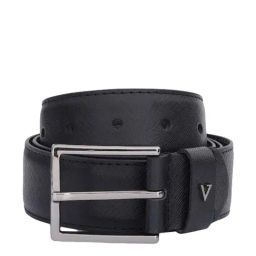 The Vertical Black Leather Formal Belt for Men-image-49