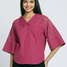 SHAYE Pink Casual Shirt-image-44