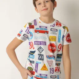 Jack & Jones Junior White Printed T-Shirt-image-71
