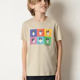 Jack & Jones Junior Beige Printed T-Shirt-picture-46