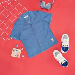 Pantaloons Junior Blue Cotton Regular Fit Shirt-image-99
