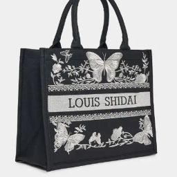 Styli Black & White Embroidered Tote Handbag-26