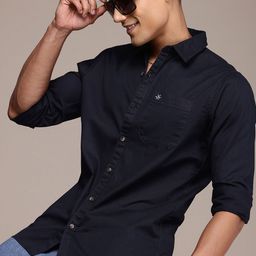 WROGN Pure Cotton Spread Collar Casual Shirt-image-94