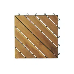 Kayra Decor 12x12 inch Teak Wood Water Resistant Deck Tiles with Interlocking AGT03 (Pack of 6)-image-35